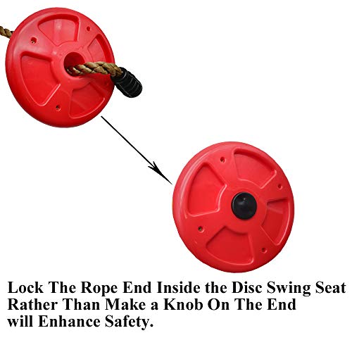 Xinlinke Tree Climbing Rope and Kids Disc Swing Seat Set Outdoor Backyard Playground Accessories