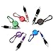 Great Chance Handy Retractable Badge Reel Ballpoint Pen Belt Clip Keychain Carabiner 5 Pcs Assorted Colors
