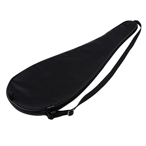 Dolity Waterproof Squash Racquet Bag Squash Racket Cover with Hanging Buckle Color Optional - Black, 71x25cm