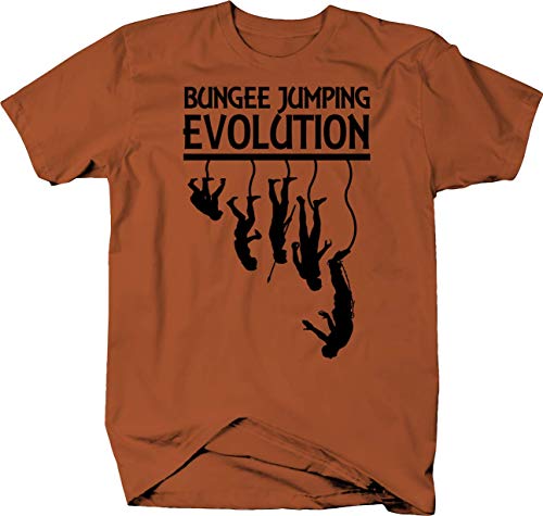 Bungee Jumping Evolution Extreme Sports Daring Interest Tshirt Large