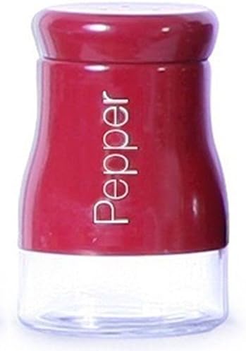 Sabichi Bright Red Biscuit jar Pasta Jar, Salt Pepper Tea Coffee Sugar Canisters (Pepper)