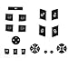 Window Switch & Door Lock Switch & Steering Wheel Button Stickers For 08-14 Benz