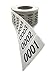 Enzo Consecutively Numbered Sticker Labels 1.5 x 0.75” Water Proof Oil Resistance from Serial Number 1 to 1000 1.7” Core Roll