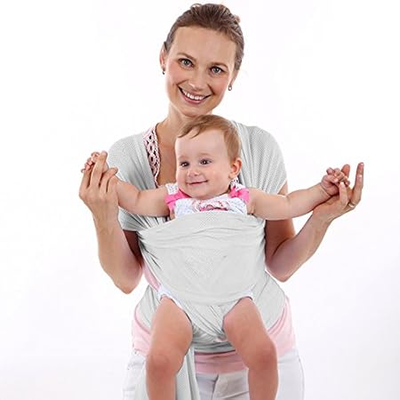 Porte Bebes Porter Votre Nouveau Ne Pres De Vous Blanc Blanche Avec Notice Explicative Et Sac De Rangement Porte Bebe En Coton Tres Leger Pour Un Meilleur Confort Cetticii Echarpe De Portage Bebe