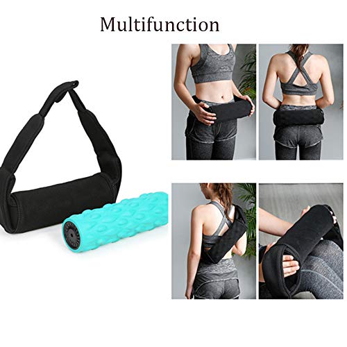 YUSDP Electric Vibrating Foam Roller- 4 High Intensity Vibration Speeds -Rechargeable- Firm Density, for Muscle Recovery, Pliability Training,with Storage Bag