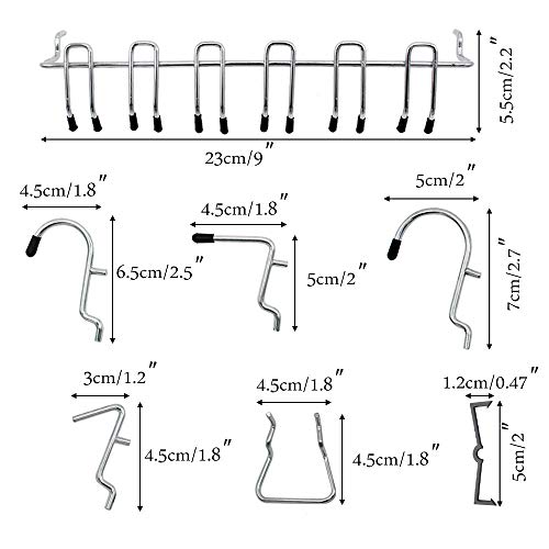 Dayree 81pcs Pegboard Hooks Assortment Heavy Duty Peg Hook Organization Wall Storage Shoe Garage Organizer Hanger Tool - Thumbnail 4