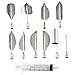 Mujiang Gelatin Art Tools 3D Jelly Cake Tools Create Amazingly Stainless Steel Jelly Cake Needles Coming with Syringe BD223
