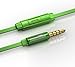 Sentey Green Earbuds Earphones In ear Headphones headset Inline Control and Microphone Metal Audiophile for Music Running Travel Carrying Case Included Tangle Free Cable Oryon LS-4218 Kids Men Girls