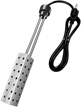 1500W Immersion Heater Element, Submersible Bucket Immersed Water Heater, Perfect for Home Travel Summer and Winter Job Inflatable Swimming Pool