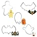 Halloween Cookie Cutters Set - 10 Piece - Pumpkin, Bat, Ghost, Witch Hat, Spider, Cobweb, Skull and Skeleton Shape