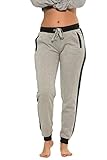 Coco-Limon Women Regular & Plus-Size Jogger Sweatpants , Long Slim Fit,Medium,Heather Grey