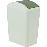 Yarebest 4.5 Gallon Slim Trash Can, Plastic Trash Can with Swing Lid, Green | Durable Plastic Material, Swing Top Lid, Ideal for Bathroom, Bedroom, Office and Dorm