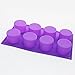RETON 8-Cavity Round Silicone Mold for Soap, Cake, Bread, Cupcake, Cheesecake, Cornbread, Muffin, Brownie, and More (Round, 2 Pack)