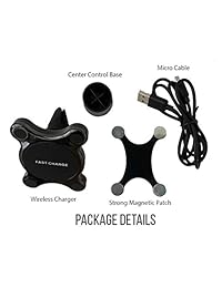 Cargador Qi inalámbrico magnético y dispositivo de montaje en coche para Apple iPhone X 8 Plus 8+ Galaxy S9 S9 Plus S9+ compatible con rejilla de ventilación