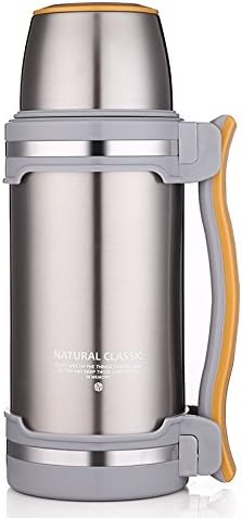 Army&amp;Jungle Style Water Bottle,Thermos Water Bottle, Vacuum Insulated Flask, Large Capacity Camping Mug, Camping Stuff,2 liter/70oz (Silver)