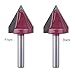 EnPoint™ Titanium Coating Carbide-Tipped Double Edge Miter Folding V-Groove Router Bit 15/64