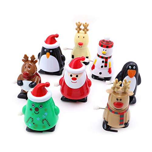 8pcs Christmas Wind Up Toys for Kids Christmas Birthday Thanksgiving Gift