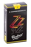 Vandoren SR403 Soprano Sax ZZ Reeds Strength 3; Box of 10