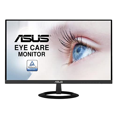 ASUS VZ249HR Frameless Monitor, 23.8 inch, Full HD, IPS, Thickness 0.3 inch (7 mm), Blue Light Reduction, Flicker Free, HDMI, D-sub, Speaker, 3 Year Warranty