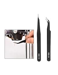 Sunhokey Kit de limpieza de boquilla de impresora 3D, 20 agujas de acero inoxidable (10 piezas de 0.016 in, 5 piezas de 0.012 in, 5 piezas de 0.008 in) y 2 piezas de pinzas de herramienta, 15 piezas de cuerda de nailon y 1 mini cepillo de limpieza