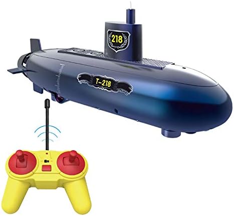 JXM 6 Channels RC Mini Submarine Remote Control Boat Underwater Model Interactive Toys Waterproof DIY Toy Birthday Gift Education Puzzle Blue