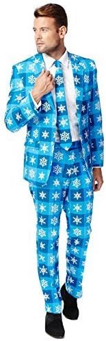 Mens OppoSuits Snowflake Christmas Costume Suit (UK Size 40) by Opposuit