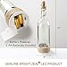 Bright Zeal /Pack of 2/ LED Bottle Lights with Cork and String Lights with Timer (Clear Glass Bottles, Jute Twine Wrapped) - Wine Bottles Decorative Glass Bottles for Kitchen Light Home Decorations