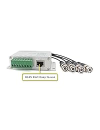 odiysurveil (TM) Transceptor pasivo de 4 canales HD, BNC RJ45 UTP cable Converter para 720P 1080P HD-CVI TVI AHD cámara CCTV