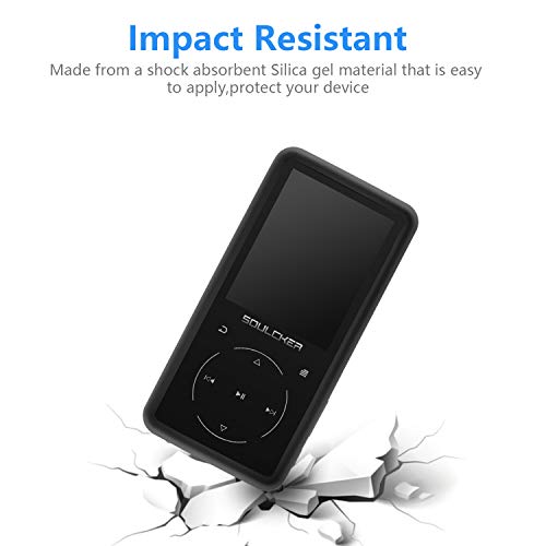 Fromsky Case for Soulcker D16 MP3 Player, Silicone Skin Protective Cover Case (Black) - Thumbnail 4