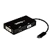 StarTech.com 4K USB C to HDMI, VGA & DVI Multi Port Video Display Adapter for Mac / Windows Laptop & Monitor (CDPVGDVHDBP)