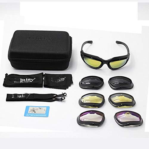 Motorcycle Goggles Glasses 4 Lens UV Protection Dust-proof Anti Fog Sunglasses Goggles for Hunting Motorbike Bicycle Outdoor Sports