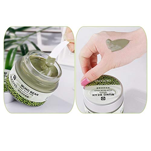 Nutrition Deep Cleaning Mung Bean Paste Mud Facial Mask Cream Moisturizing Brightening Shrink Pores Oil-Control Cleanser 2018