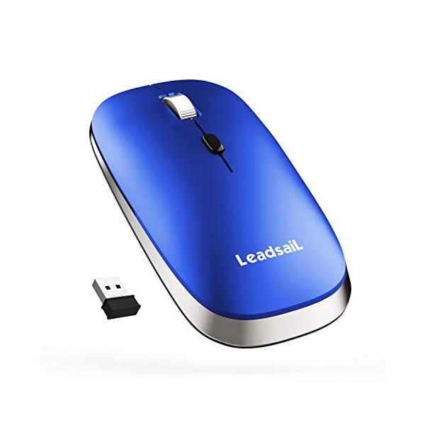 Wireless Mouse for Laptop Silent Cordless 2.4G USB Slim Mouse Wireless Optical Ambidextrous Computer Mobile Mouse…