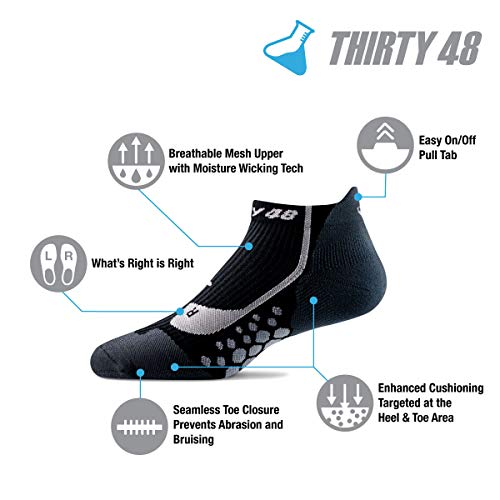 Thirty48 Compression Low Cut Running Socks for Men and Women 15