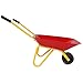 Costzon Kids Metal Wheelbarrow, Yard Rover Steel Tray, Metal Construction Toys Kart, Tote Dirt/Leaves/Tools in Garden for Toddlers, Red