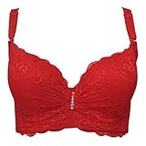PanDaDa Womens Thick Cup Push up Bra Deep V Massage Concentrated Adjustable Bra