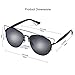 Duduma Polarized Fashion Aviator Sunglasses with Full Metal Crossbar Frame for Women and Men 8027(Black frame,Smoke lens)