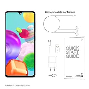 Samsung Galaxy A41, Dual Sim, Android 10, 151 g, [VSmartphone, Display 6.1" Super AMOLED, 3 Fotocamere Posteriori, 64GB Espandibili, RAM 4 GB, Batteria 3500 mAh, 4G, [Versione Italiana], White - immagine 7