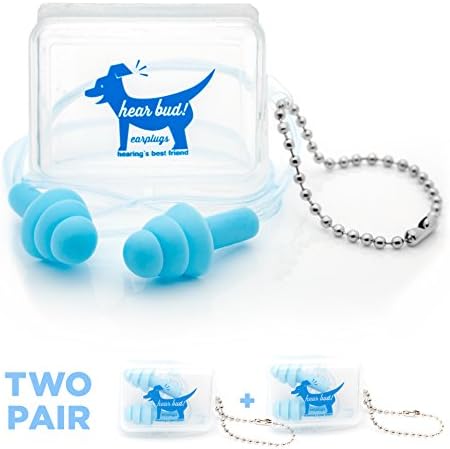 2-Pack Ear-Plugs by Hear Bud - Quality Deep Sleep , Safety , Comfort , and High Fidelity