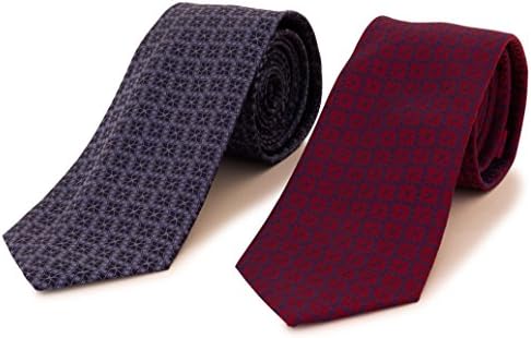 2 Men's Micro Silk Neck Ties - Business &amp; Trendy Fashionable -603- by: HBNY