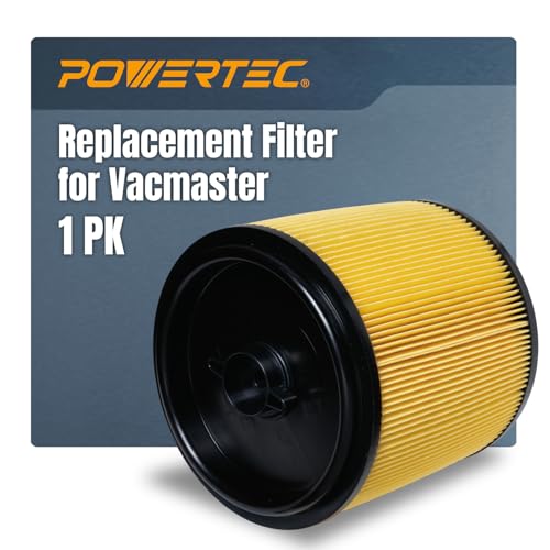 POWERTEC VCFS Cartridge Filter & Retainer for Vacmaster 5-20 Gal. Wet/Dry Vacuu…