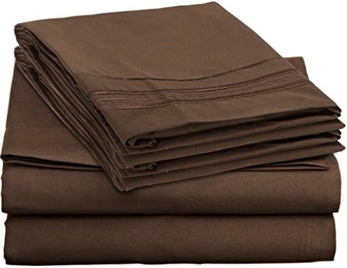 Bed Sheet Sets - Hotels Colection 2000 (New Edition) Supreme 4 Pieces Available in 15 Colors (Full, Chocolate Brown)