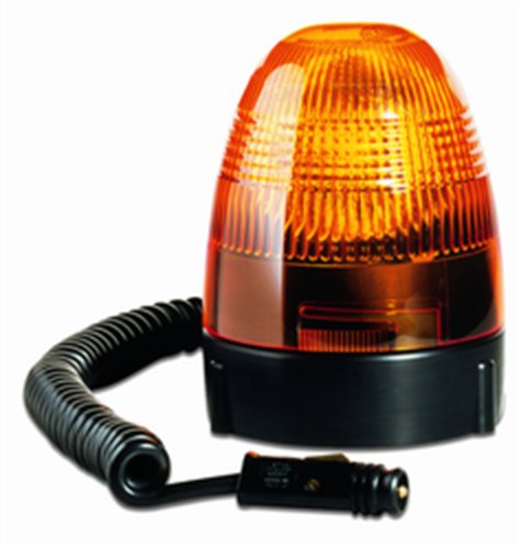 HELLA 007337021 KL Rotafix Series 55 Watt 12-36 Heavy Duty Amber H1 Type Halogen Rotating Beacon with Magnetic Mount