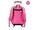 Children Trolley School Bag Backpack Wheeled School Bag For Grils Kids Wheel Schoolbag Student Backpacks Bags (pink)