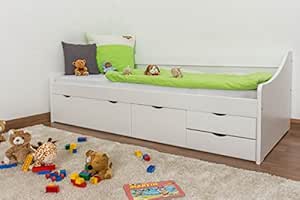 Cama individual/de almacenamiento de cama de madera de pino maciza