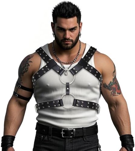 Amazon.com: ZZRBVFH Mens Leather Body Harness Jockstrap PU