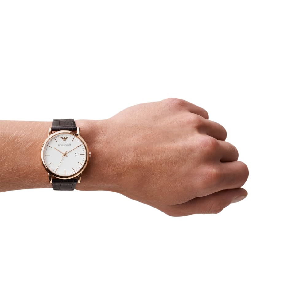 Emporio Armani Automatic Self-Winding Dress Watch with Stainless Steel Or Leather Band