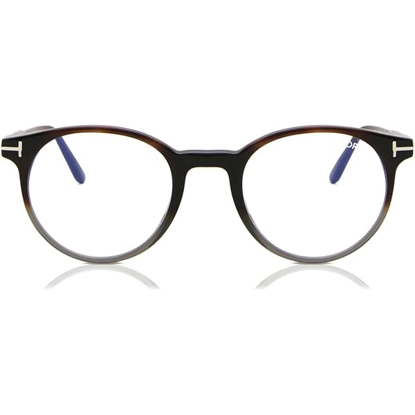 Amazon.com: Tom Ford - FT5644-D-B Shiny Black Round Men Eyeglasses