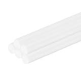 uxcell 5 Pcs White Plastic Rods 5 x 250mm ABS