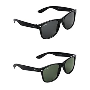 Creature Black & Green Sunglasses Combo with UV Protection (Lens-Black & Green||Frame-Black & Green||SUN-001-003)